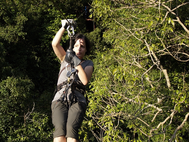  on the zip line 